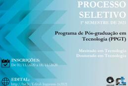 Processo Seletivo 2022.2 – Mestrado e Doutorado - Programa de Pós-Graduação em Tecnologias Ambientais